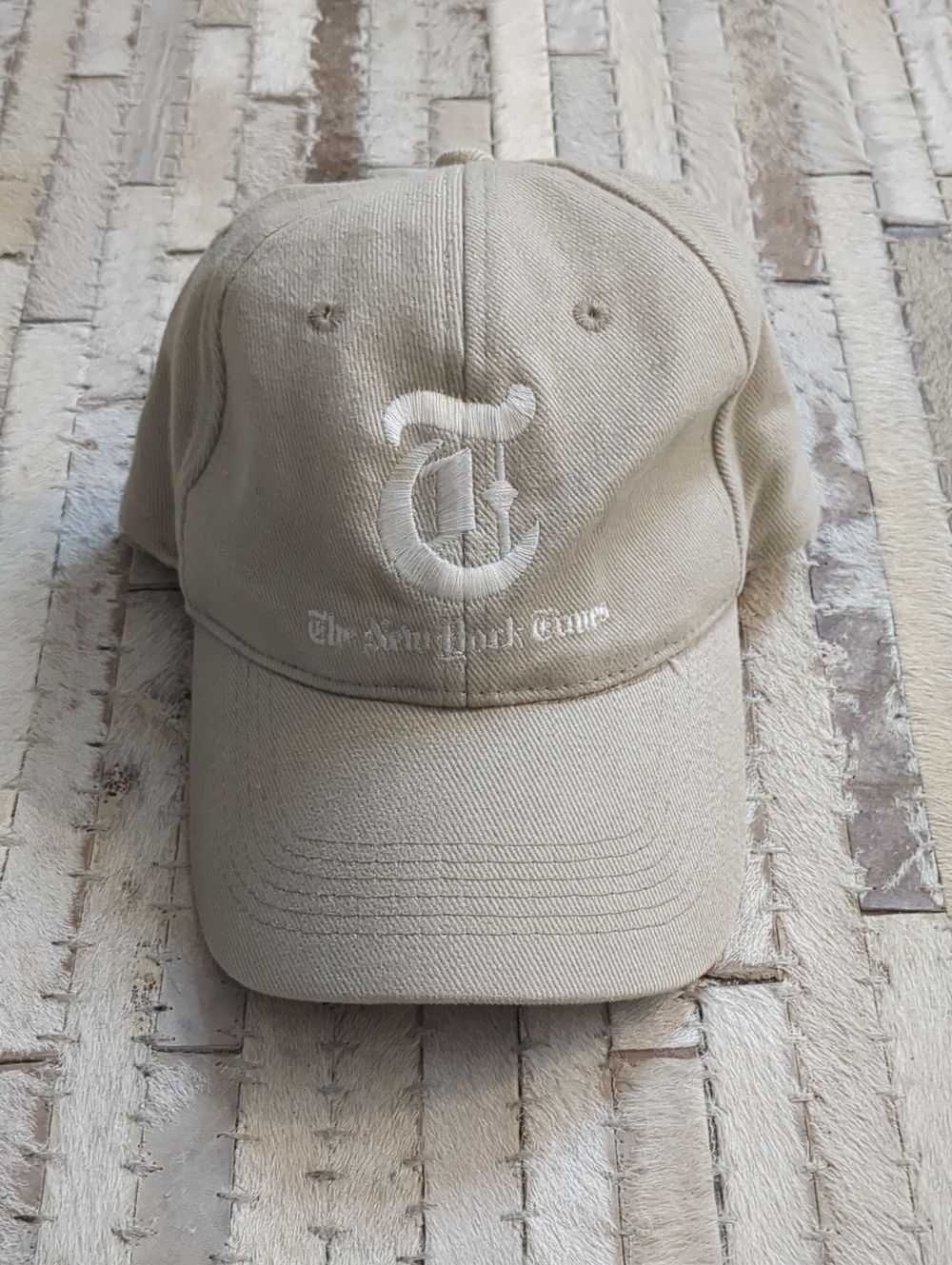 The New York Times Unisex Beige Classic Baseball Cap Hat